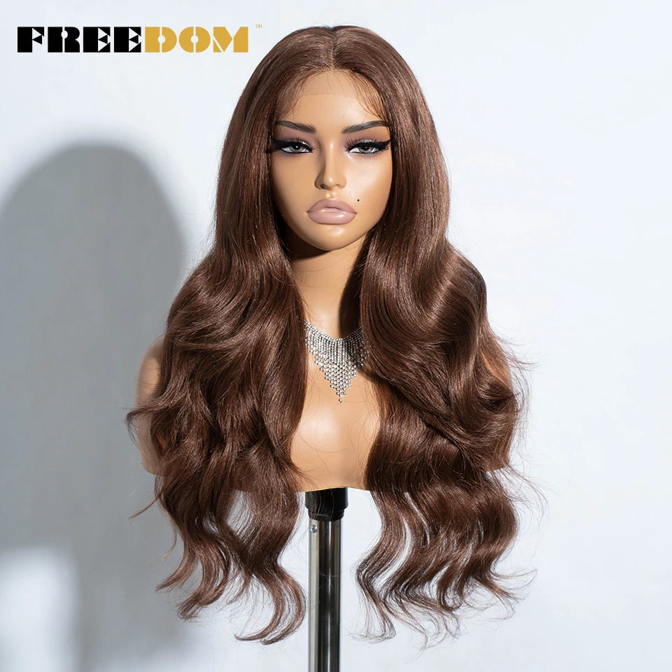 Herlace - Synthetic Lace Front Wigs Body Wave curls 26 pouces 13x4
