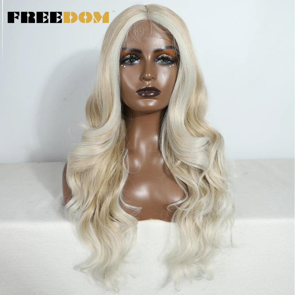 Herlace - Synthetic Lace Front Wigs Body Wave curls 26 pouces 13x4