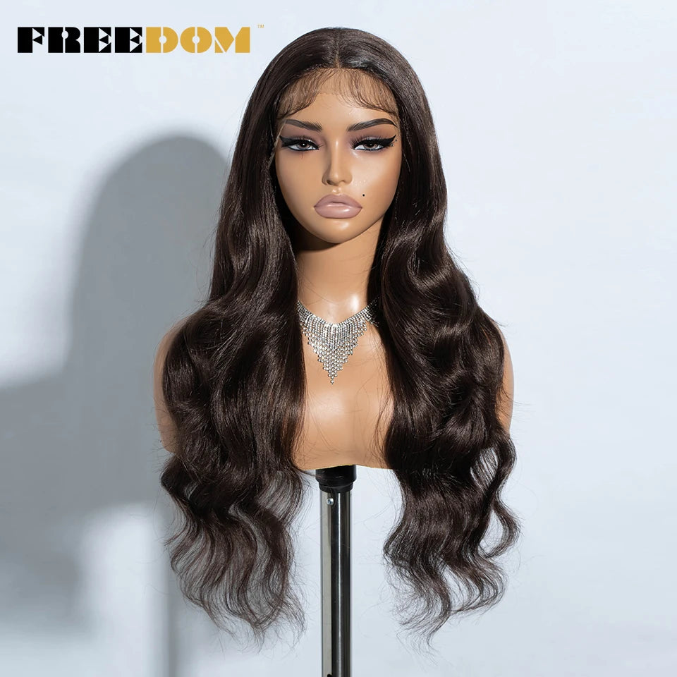 Herlace - Synthetic Lace Front Wigs Body Wave curls 26 pouces 13x4