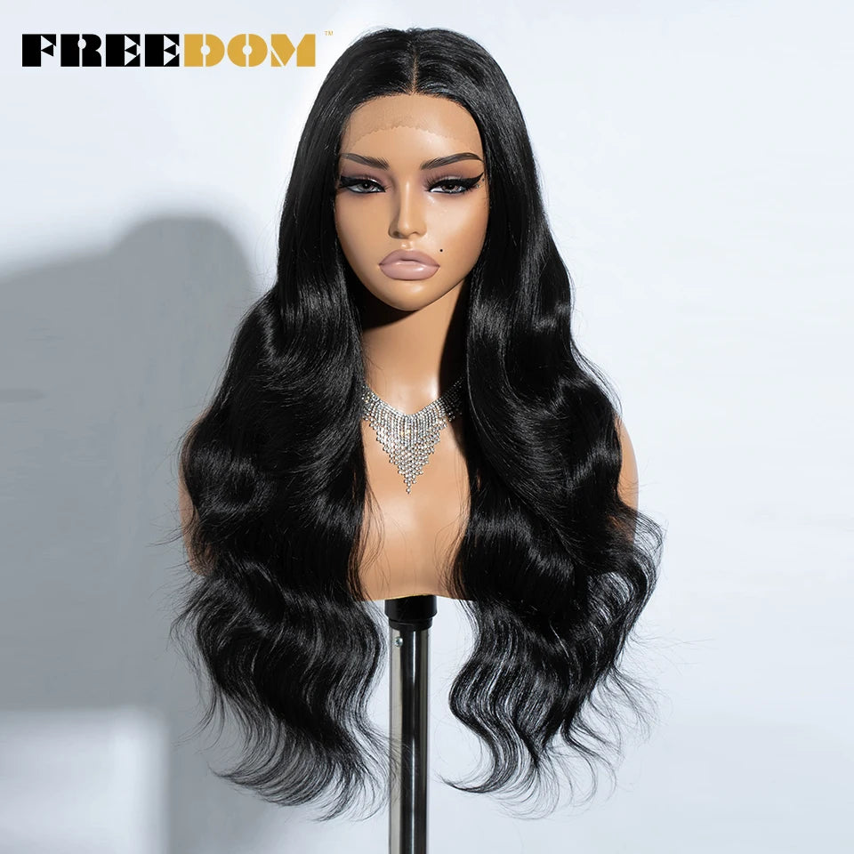 Herlace - Synthetic Lace Front Wigs Body Wave curls 26 pouces 13x4
